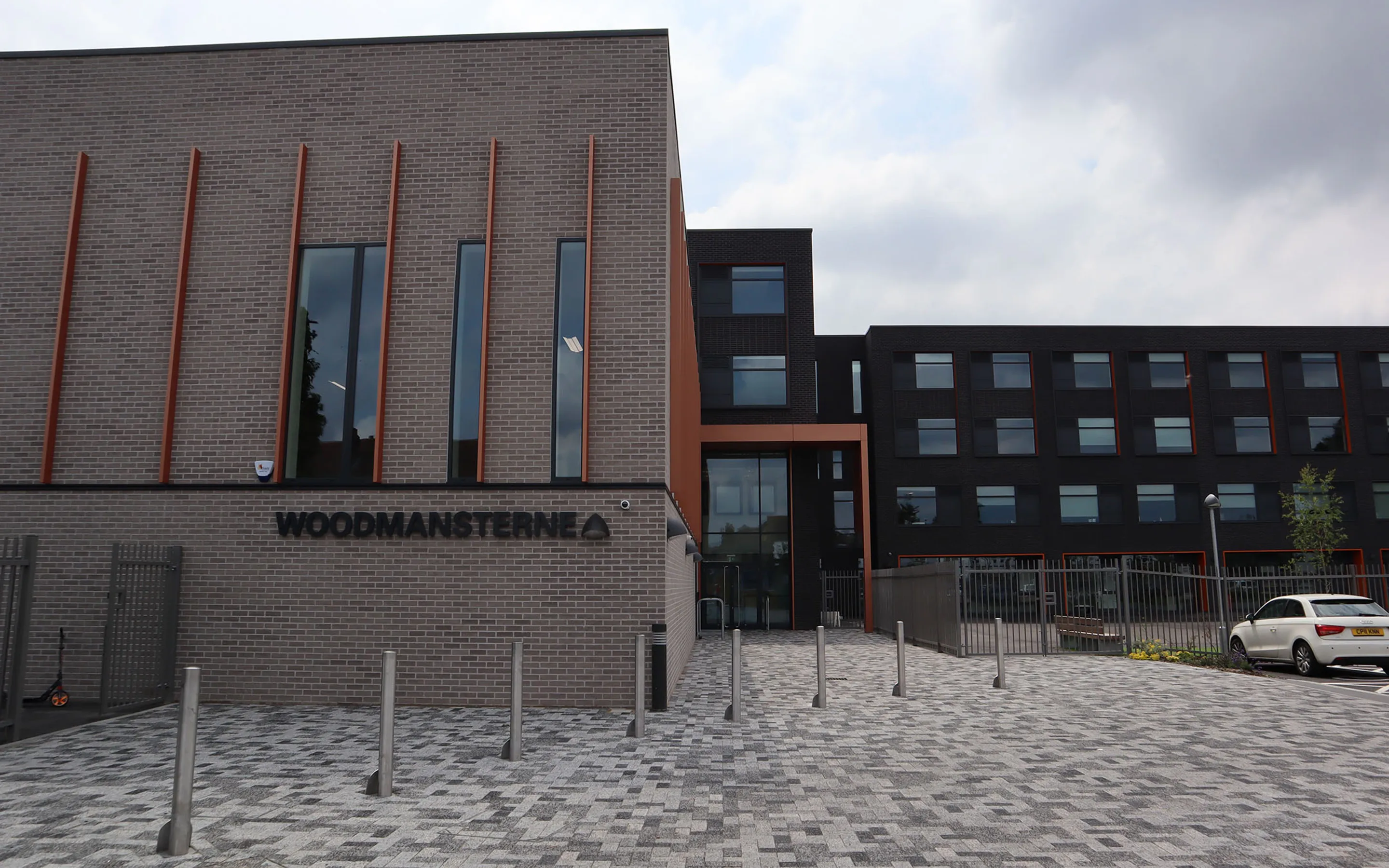 Front entrance view of the building.