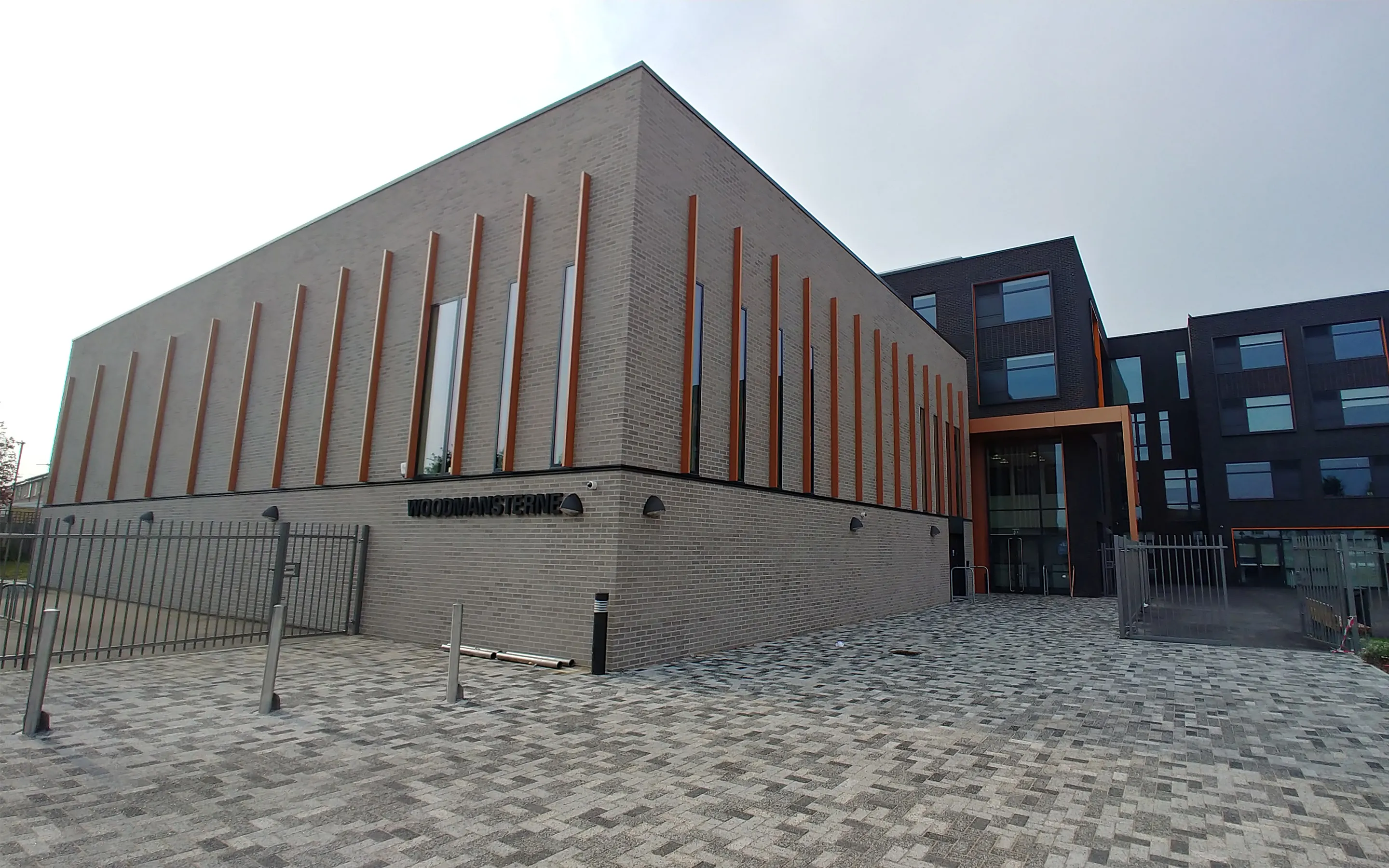 Front entrance view of the building.
